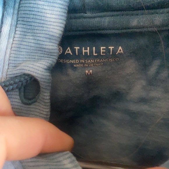 Athleta Medium Hoodie Tie Dye Ladies Sweat Shirt - Picture 4 of 5